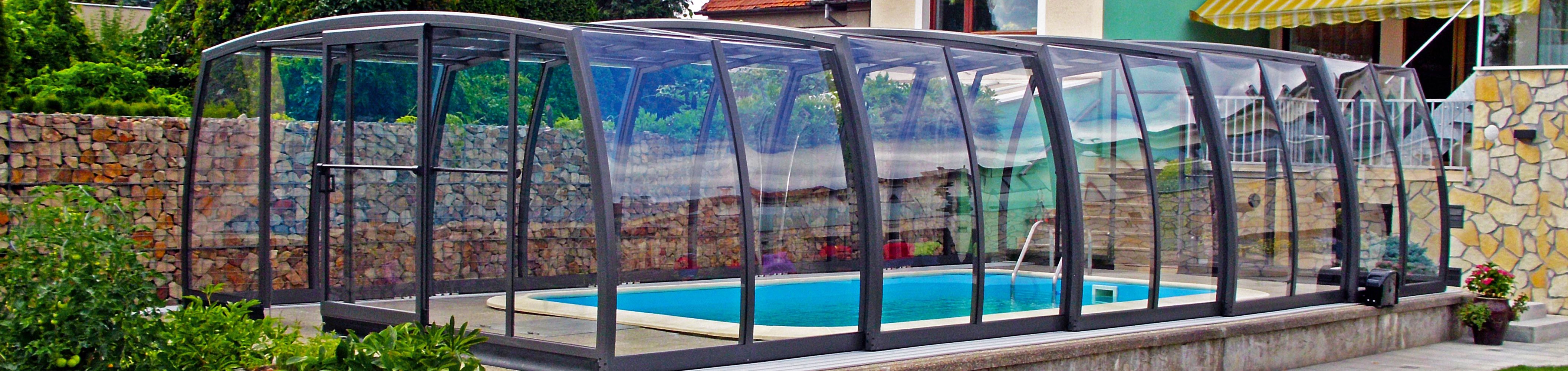 High-Level Retractable Pool Enclosures