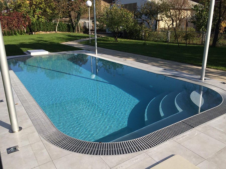 dura polymer overflow (infinity edge) swimming pool package