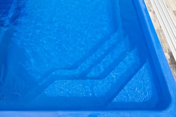 coral lyra glass composite pool steps
