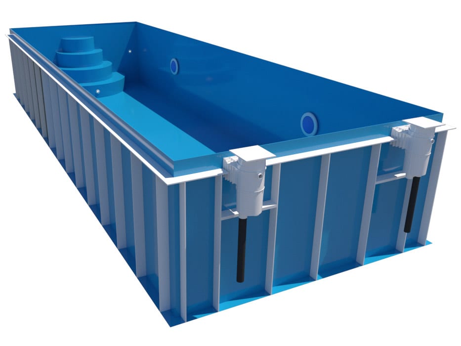 dura polymer rectangle skimmer pool kulate rohy