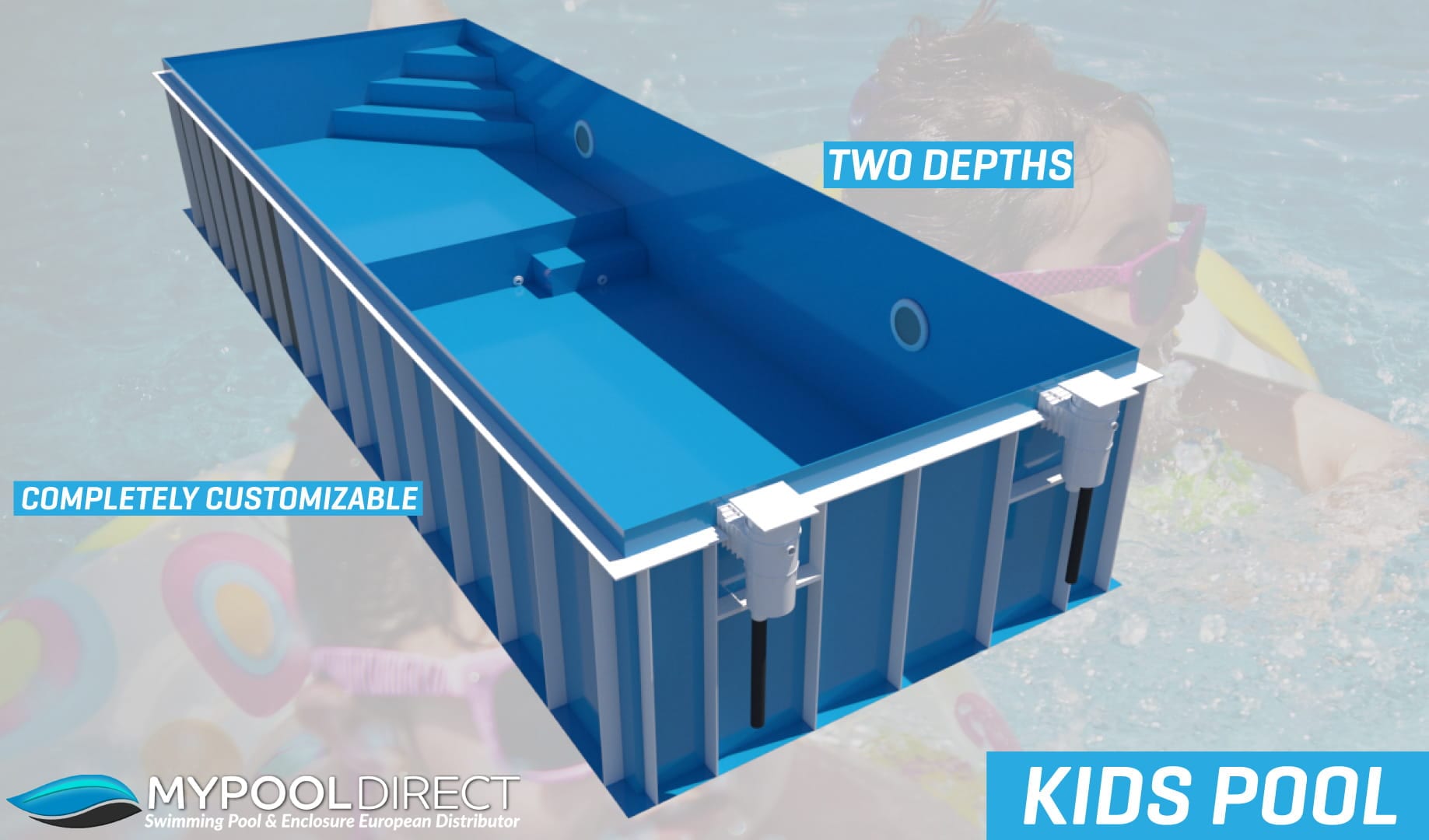 bespoke dura polymer 2 depths kids pool