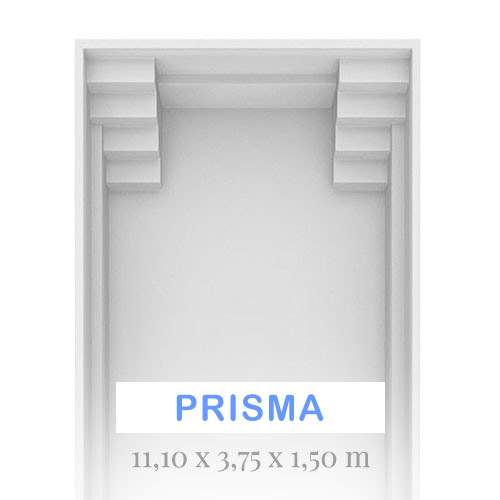 prisma extra large fibreglass pool: 11.10 x 3.75 x 1.5m
