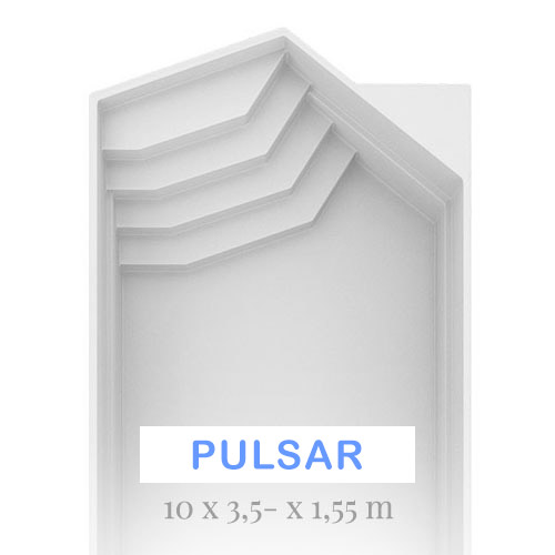 pulsar 10 x 3.5 x 1.55m fibreglass swimming pool