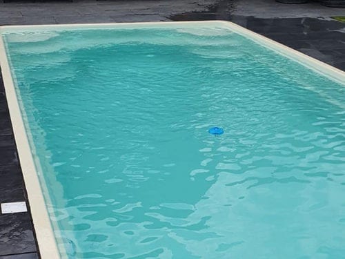 king rectangle swimming pool 9 x 3.75 x 1.5m in metallic finish