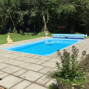 barbados small rectangle swimming pool 5 x 2.8 x 1.35m in metallic finish