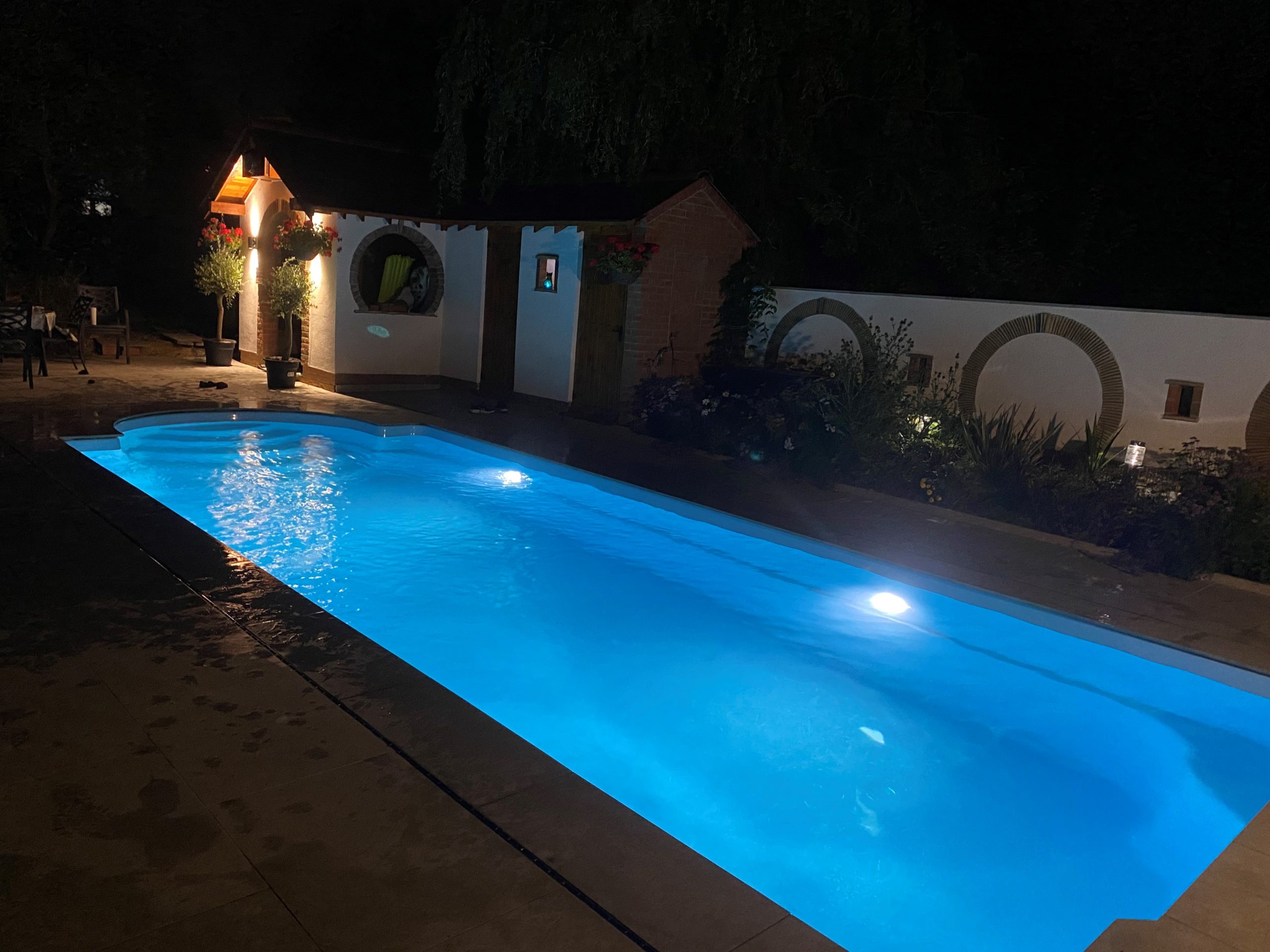 traditional fibreglass pool