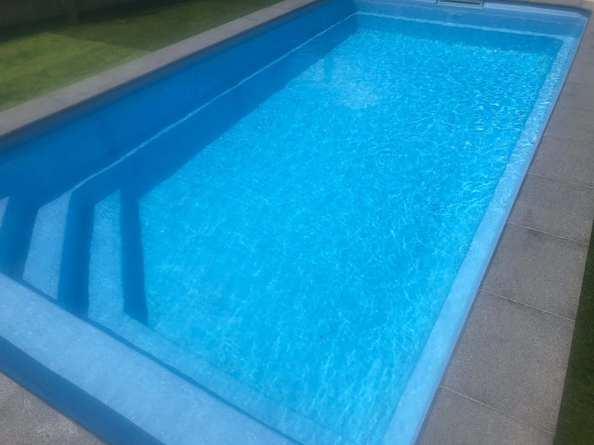 Ceramic Gelcoat DELTA Narrow & Shallow Rectangle Lap Pool | My Pool Direct delta nou