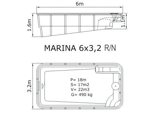 marina 6x3,2 r/n