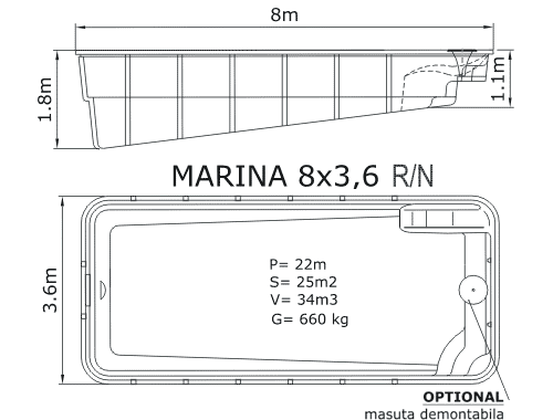 marina 8x3,6 r/n