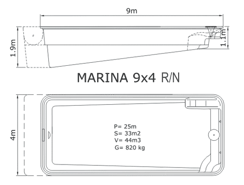 marina 9x4 r/n